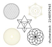 Sacred Geometry Symbols  Gold...