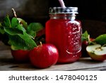 stewed apples on a rustic table ... | Shutterstock . vector #1478040125