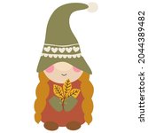 Autumn Fall Girl Gnome With...