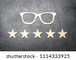 Wooden Glasses And Five Stars...