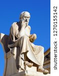 Small photo of Statue of Socrates in front of the University of Athens in Greece