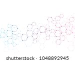 abstract hexagons molecular... | Shutterstock .eps vector #1048892945