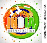 india happy independence day... | Shutterstock .eps vector #301861055