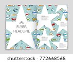 abstract vector layout... | Shutterstock .eps vector #772668568