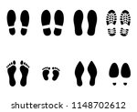 human bare walk footprints... | Shutterstock .eps vector #1148702612