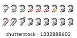 symbol for deafness language... | Shutterstock .eps vector #1332888602