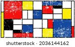 Checkered Piet Mondrian Style...
