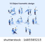 concept flat isometric... | Shutterstock .eps vector #1685585215
