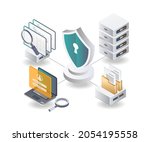 vulnerability management and... | Shutterstock .eps vector #2054195558