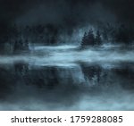 Dark Cold Landscape With A...
