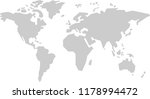 simple world map | Shutterstock .eps vector #1178994472