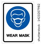 wear mask symbol sign vector... | Shutterstock .eps vector #1423207982