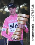 Small photo of Rome, Italy - May 27th, 2018: Chris Froome becomes the first Briton to win the 101th Giro d'Italia and only the seventh man to claim all three Grand Tour titles.