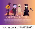 halloween greeting banner... | Shutterstock .eps vector #1168159645