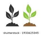 seedling icon vector... | Shutterstock .eps vector #1933625345