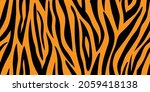 Seamless Pattern With Tiger...