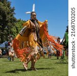 Small photo of Spirit of the Drum Traditional and Educational Powwow, Smiths Falls, Ontario, Canada, 11-12 June 2022 - Shawl Dancer