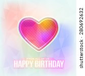 stylish text happy birthday and ... | Shutterstock .eps vector #280692632