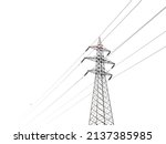 High voltage towers pylon on...