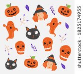 halloween pattern background.... | Shutterstock .eps vector #1825174955