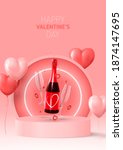 happy valentine's day poster.... | Shutterstock .eps vector #1874147695