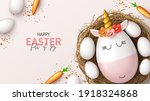 happy easter holiday banner.... | Shutterstock .eps vector #1918324868