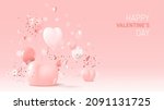 happy valentine's day festive... | Shutterstock .eps vector #2091131725