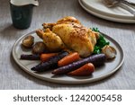 Whole Roast Poussin With Purple ...