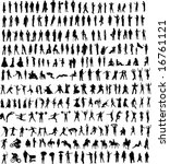 hundreds of people silhouettes  ... | Shutterstock .eps vector #16761121
