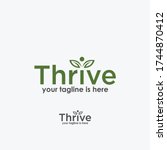 Leaf Thrive Logo Template...