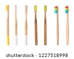 Set With Bamboo Toothbrushes On ...