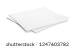 Clean paper napkins on white...