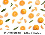 composition with tangerines and ... | Shutterstock . vector #1263646222