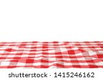 Table With Red Checkered Cloth...