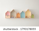 different house shaped shelves... | Shutterstock . vector #1793178055