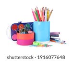 Set of colorful school...