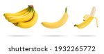 Set With Delicious Ripe Bananas ...