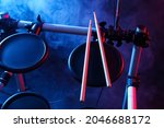 Modern Electronic Drum Kit With ...