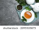 Cup Of Hot Aromatic Mint Tea On ...
