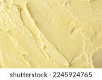 Texture of tasty homemade butter as background, top view