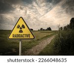 Radioactive pollution. yellow...