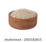 Small photo of Brewer's yeast flakes in bowl isolated on white
