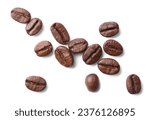 Many roasted coffee beans...