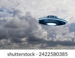 Ufo. alien spaceship among...