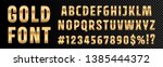 Gold Font Numbers And Letters...