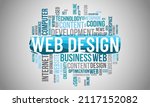 web design word cloud template. ... | Shutterstock .eps vector #2117152082