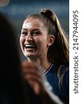 Small photo of Jordyn Huitema and the team of PSG celebrates during the football match between Paris Saint-Germain and FC Bayern Munich (Munchen) on March 30, 2022 at Parc des Princes stadium in Paris, France.