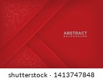 red background overlaps with... | Shutterstock .eps vector #1413747848