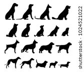 Set Of Black Dogs Icon
