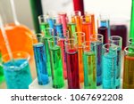 Many Test Tubes With Colorful...